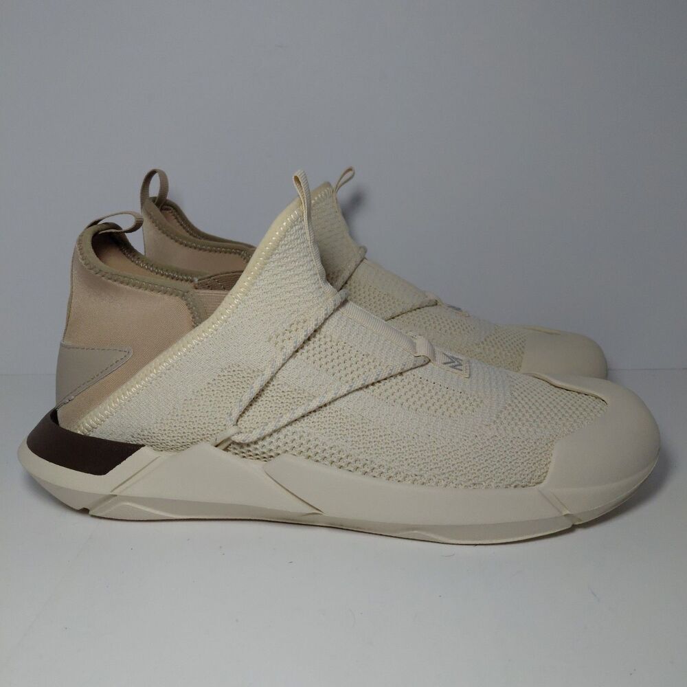 Muvez 2.0 Dual Sole Mens 11 Womens 12 Slip On Sneakers Comfort Shoes Cream Brown